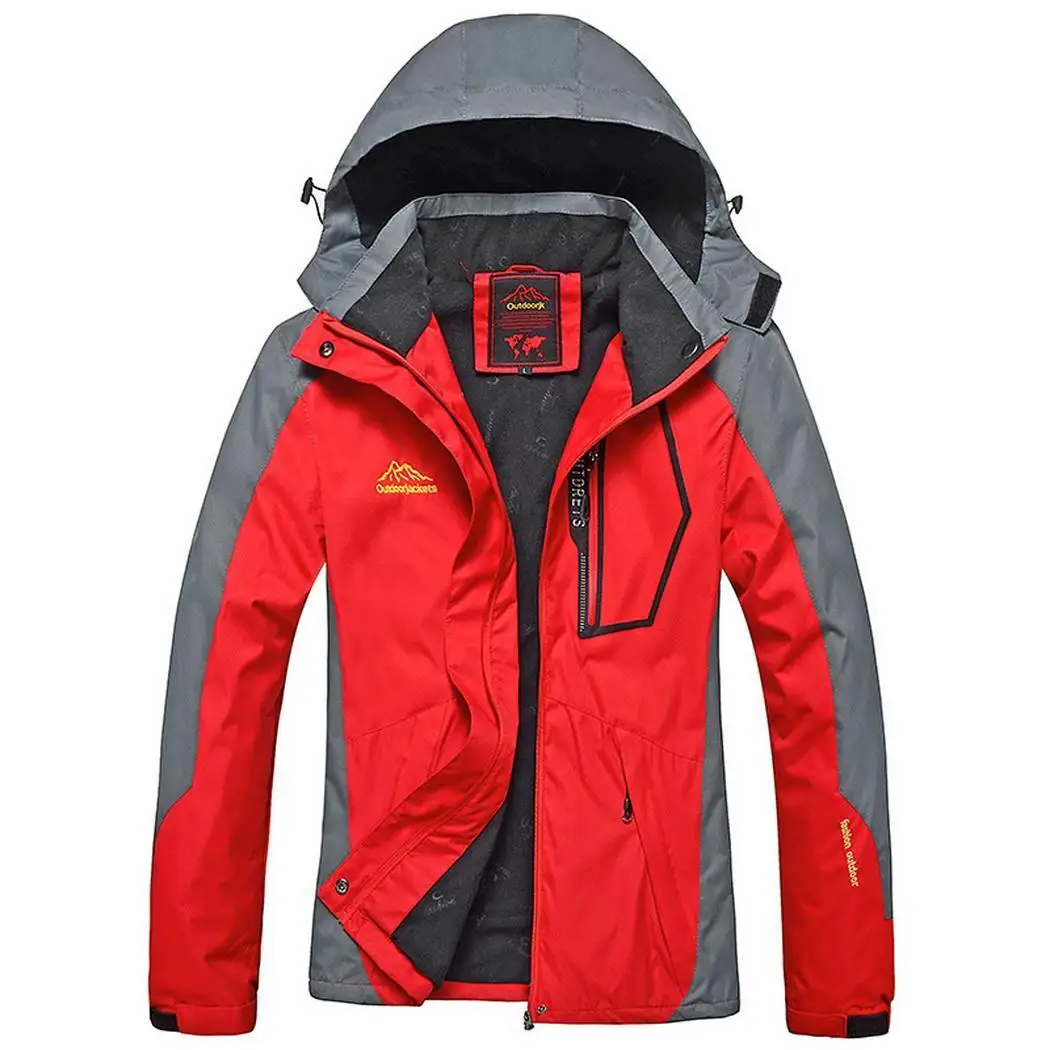 

Women Casual Patchwork Mountain Waterproof Ski Jacket Pocket Regular Hooded All Seasons Windproof Outdoor Coat