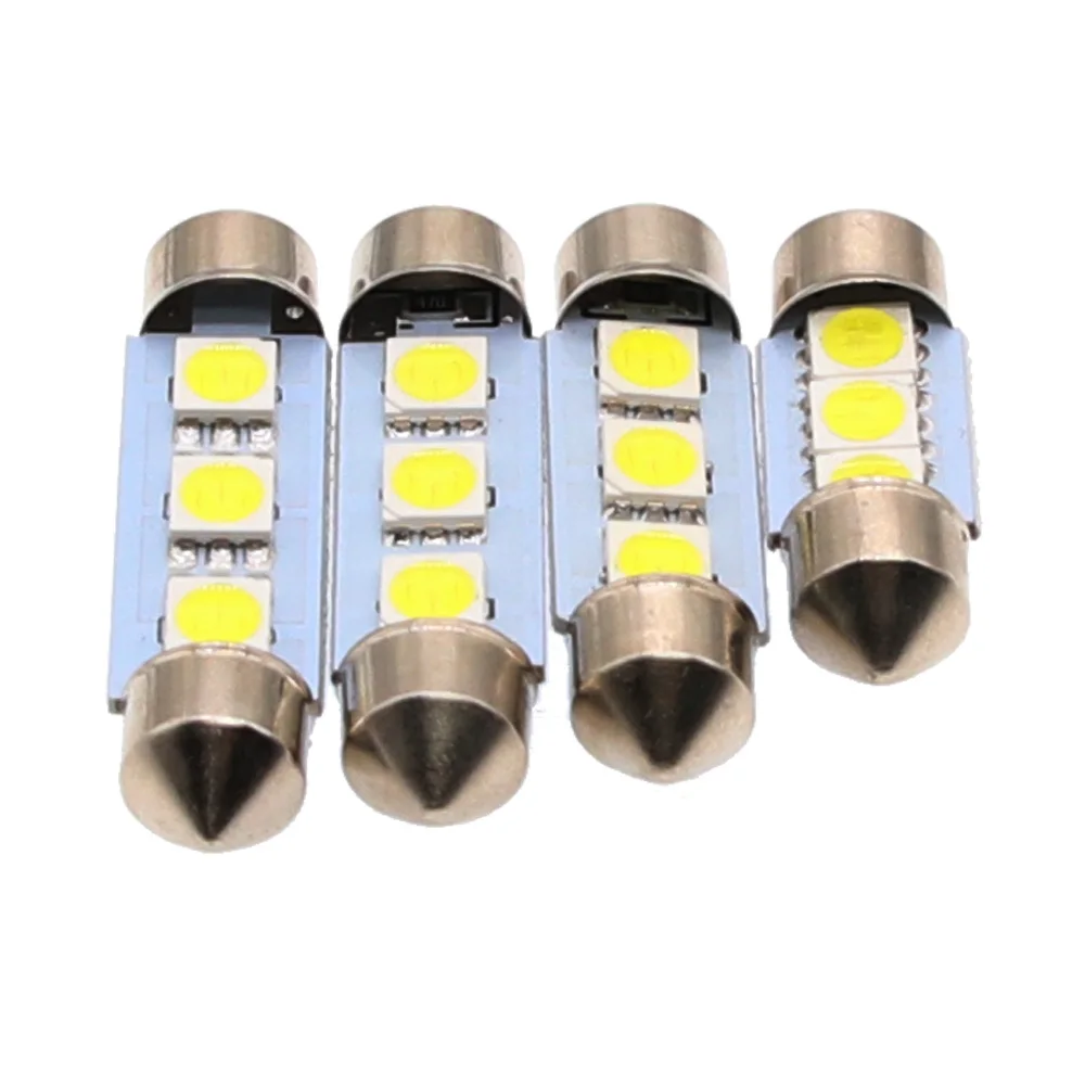 10 шт. яркая белая светодиодная автомобильная лампа C5W 5050 3 Smd 3Smd 31 мм 36 39 41 Dc 12v Festoon
