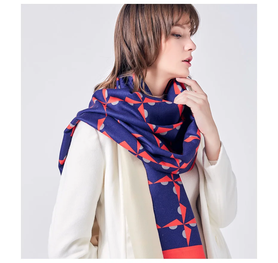 VIANOSI, модный кашемировый шарф, для женщин, утолщенная шерсть, Bufandas, теплая накидка, зимние шали и шарфы, женский шарф, VA234