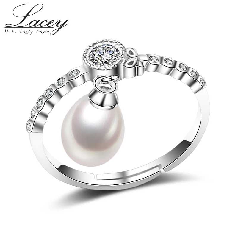 

New fashion white pearl rings,natural freshwater shiny pearl with 925 silver adjustable ring jewelry,mother best birthday gifts