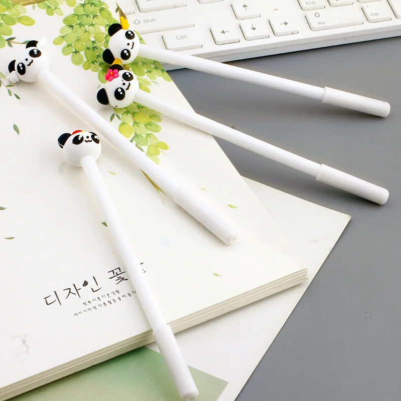 

Cartoon Panda Gel Pen Kawaii 0.5mm Pens For School Writing Office School Supplies Neutral Pens Korean Stationery Girls Gifts