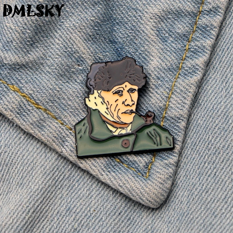 DMLSKY Ван Гог курительная булавка для косплея металлическая брошь Модный
