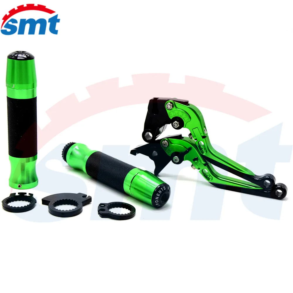 

Motorcycle Brake Clutch Lever&7/8"Handlebar Hand Grip&hand grip ends Green For SUZUKI GSX1300 HAYABUSA 08 09 10 11 12 13 14 2015
