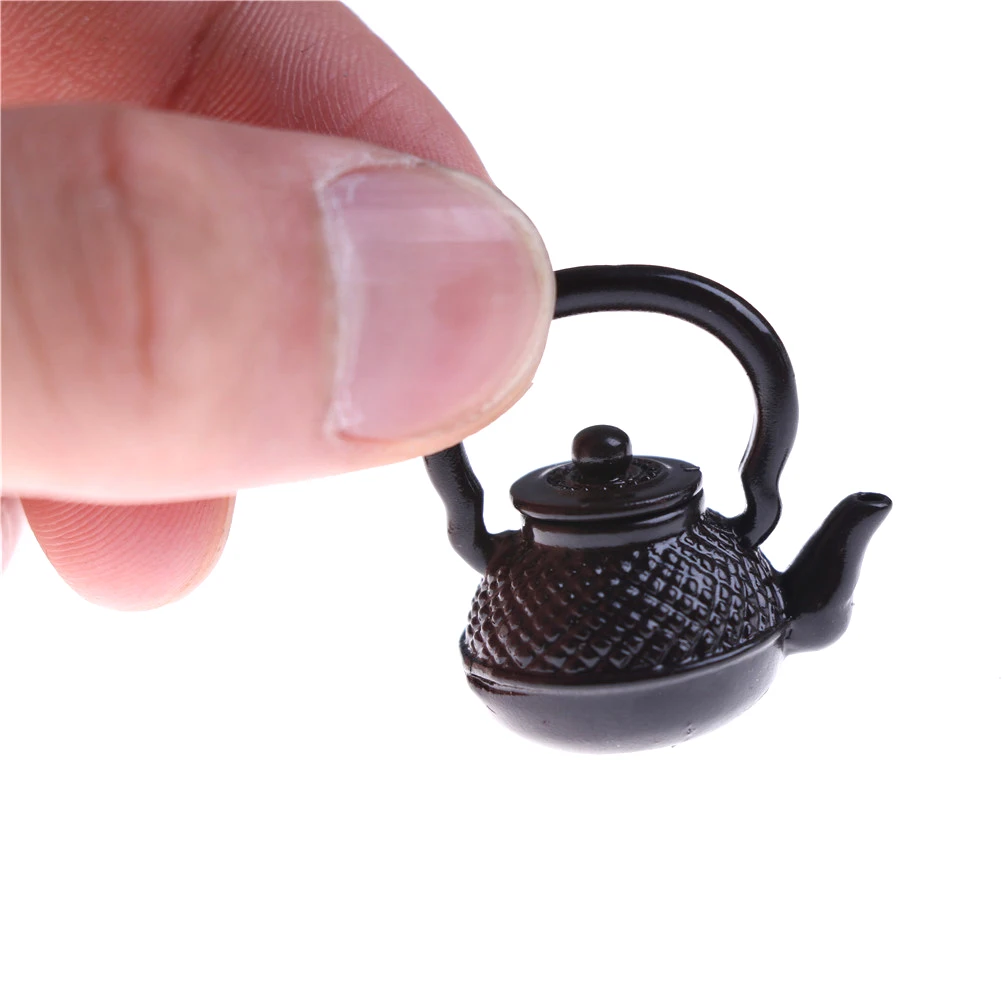 

1/6 1/12 Dollhouse Miniature Tea Kettle/Tea Pot Toys Pretend Play Furniture Toys for Miniature Kitchen Accessory
