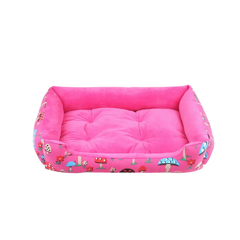 Кровать для питомца собаки, согревающая собачий домик, мягкое гнездо для питомца, собачья полосатая кровать с матрасом, теплый питомник, легко чистится, можно стирать в стиральной машине