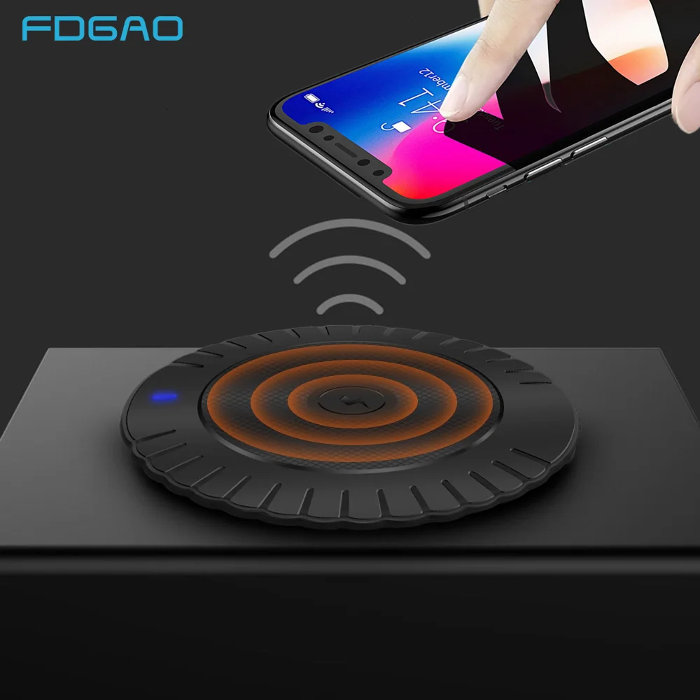 Беспроводная зарядная док станция FDGAO Qi для iPhone 8 X XS MAX XR быстрая площадка 5 Вт Samsung