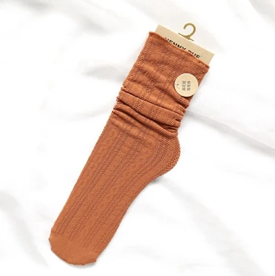 HENNY Рю новые весенние Летние Элегантные полые носки высокого качества тонкие женские ворсовые носки милые сексуальные Цветочные Носки - Цвет: brick red