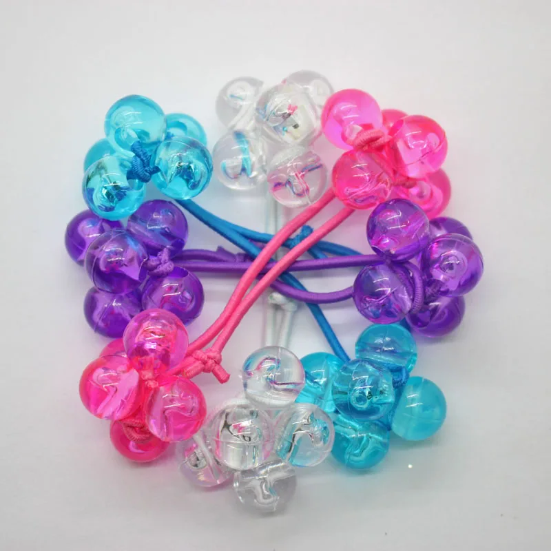 Beli Grosir Modis 8 Pcs Elastis Rambut Band Manik manik Bunga Karet Gelang Anak anak Scrunchies untuk Anak Perempuan Aksesoris Rambut