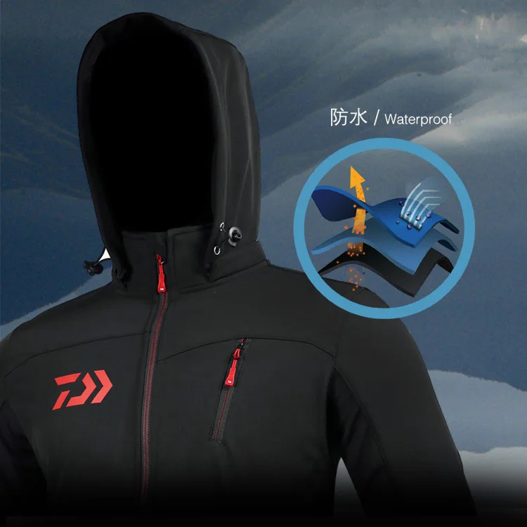 2018 мужские куртки для рыбалки утолщенная зимняя водонепроницаемая