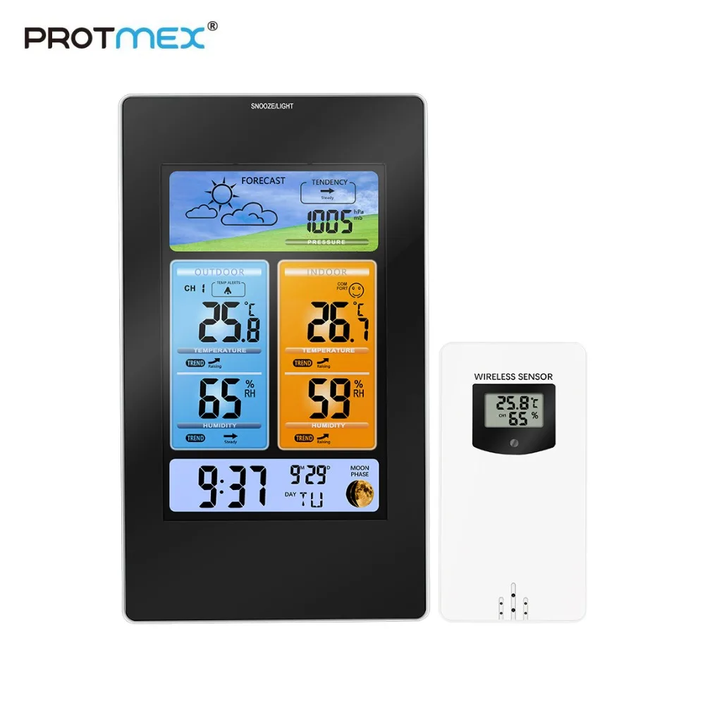Station Meteo It Works Mode D Emploi Protmex Pt3374 Wireless Weather Station, Multifunction Digital Weather  Forecast Station Alarm Clock With Colorful Display - Thermometer Hygrometer  - AliExpress