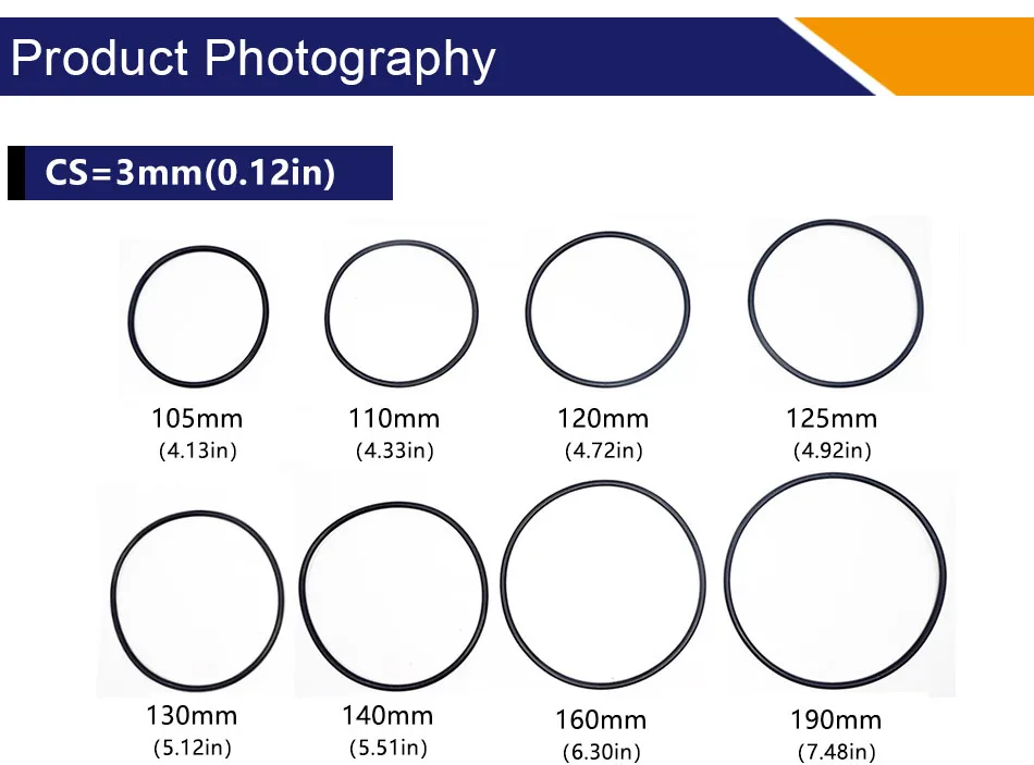 Резиновое кольцо NBR уплотнительное кольцо 3 мм Толщина OD105/110/120/125/130/140/150/160/170/180/190 мм Нитриловое уплотнение прокладка масляного кольца шайба