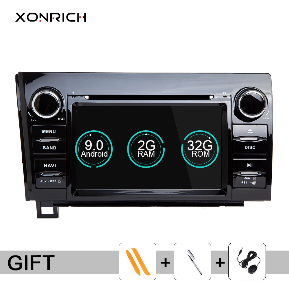 

Xonrich Car Multimedia Player 2 Din Android 9.0 For Toyota Tundra Sequoia 2007 2008 2009 2010 2011 2012 2013 DVD Autoradio Wifi