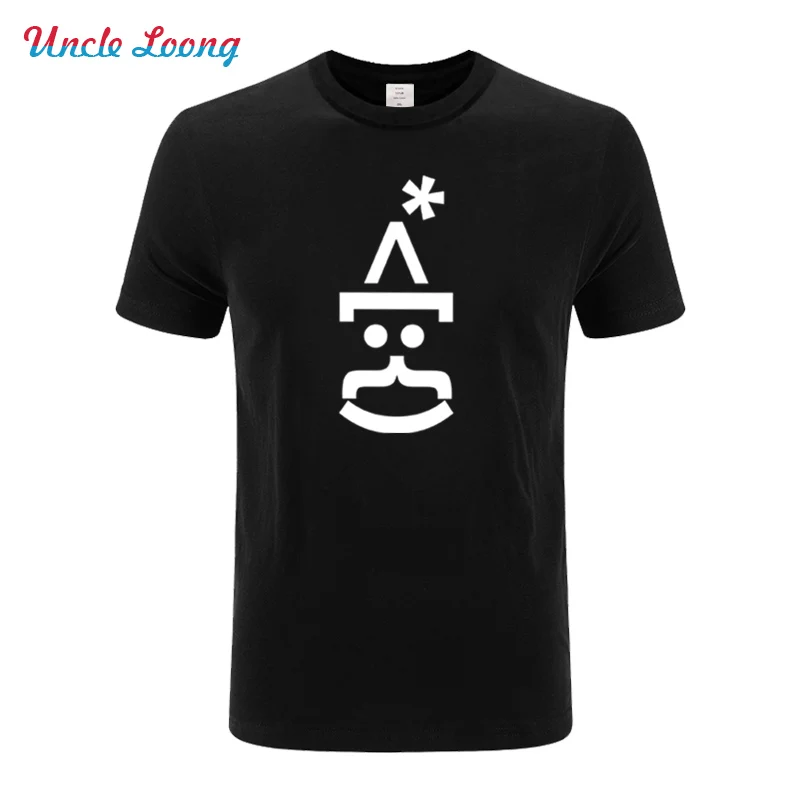 Санта лицо Geek Рождество для мужчин s футболка компьютерный язык Креативный дизайн короткий рукав Футболка Высокое качество для мужчин футболка