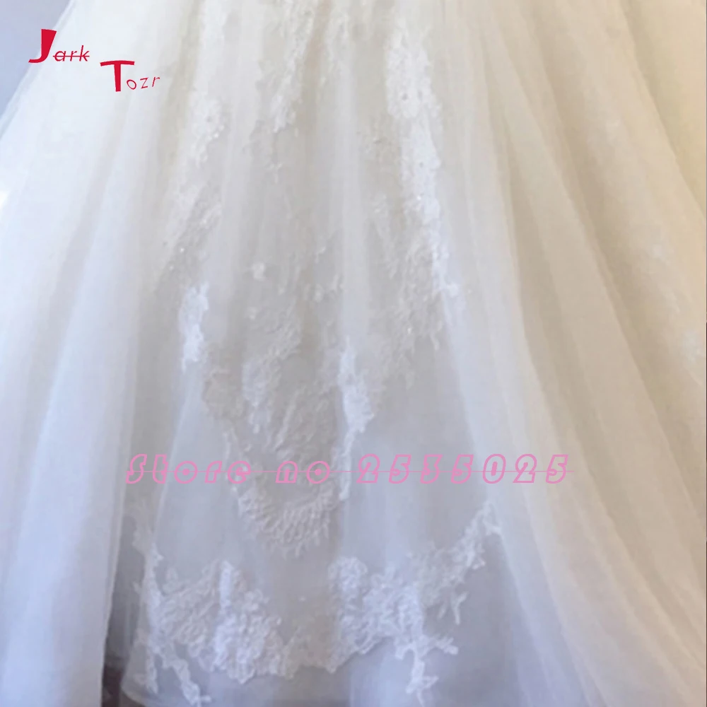 Jark Tozr Abiti Da Sposa, свадебное платье с жемчужным Кружевом и бусинами, свадебное платье с подъюбником, Vestido Novia