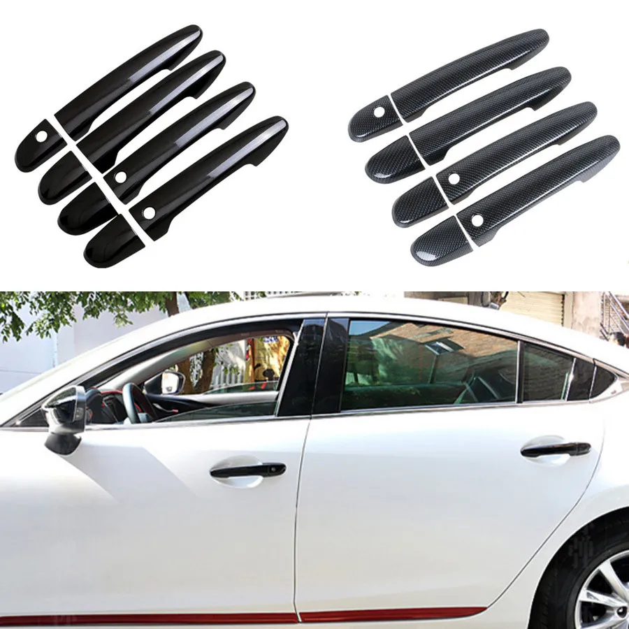 

YAQUICKA For Mazda 6 Atenza LHD Car Exterior Door Handle Grab Cover Trim Sticker Styling Parts ABS 2 Colors