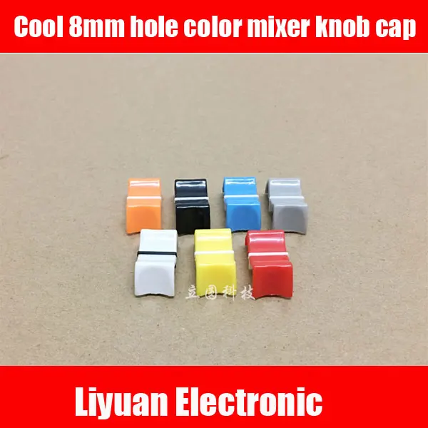 

Cool 8mm hole color mixer console sound station push rod cap Potentiometer fader knob cap fader 7 color