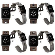 Leather Strap for Apple Watch Band 42mm 38mm 40mm 44mm Classic Vintage Wrist Belt Watchband for Iwatch Series 4/3/2/1