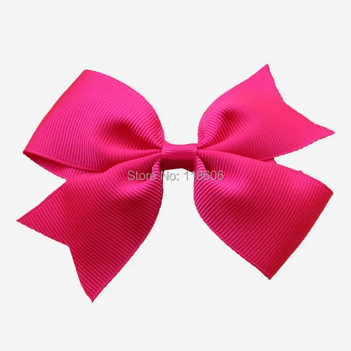Basic Hair Bow shock pink.jpg