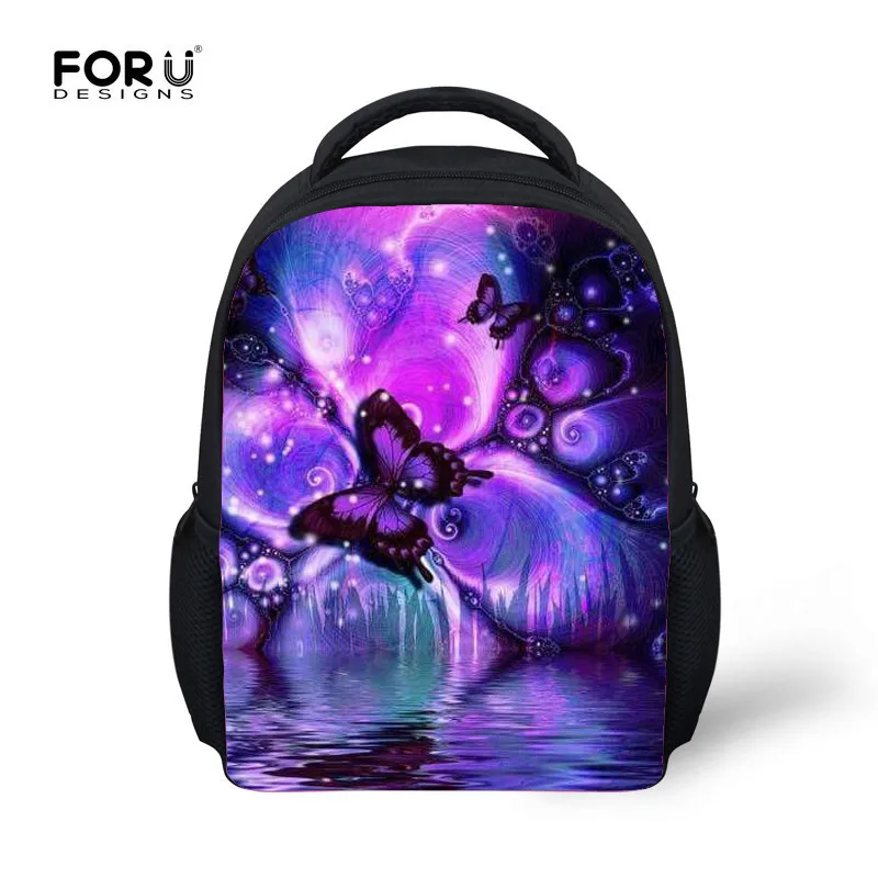 FORUDESIGNS/школьные сумки с принтом бабочек для маленьких детей школьная сумка