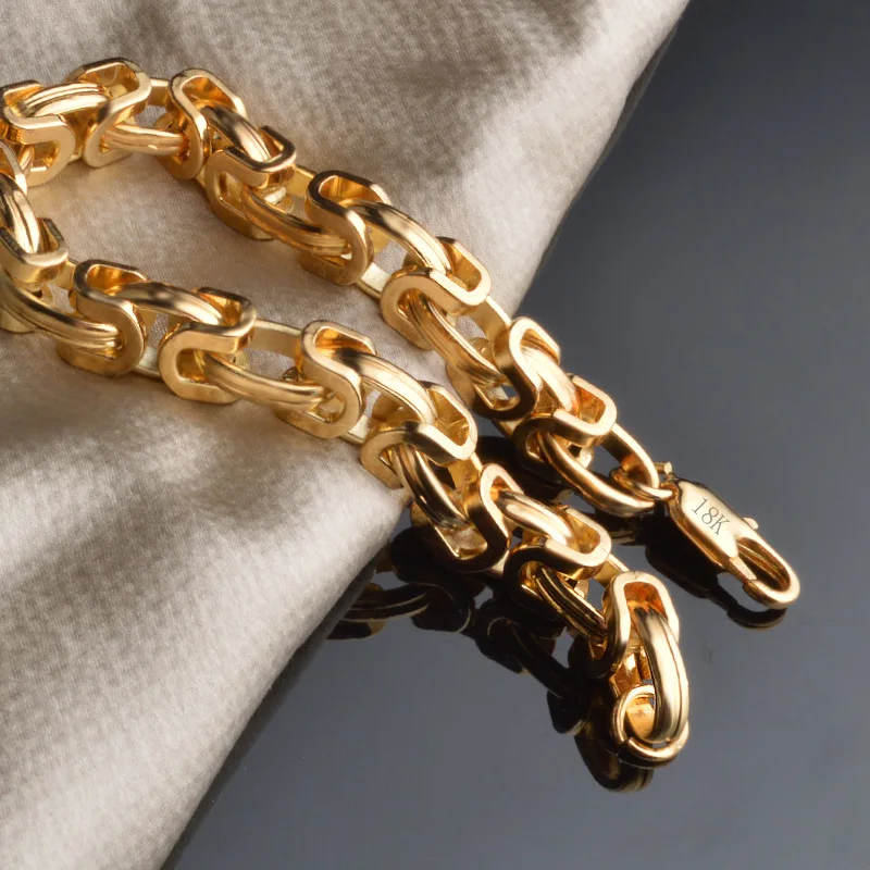 Новое поступление золотой цвет мужской браслет в стиле хип-хоп мода 9 мм/20 см длинная цепочка из звеньев хип-хоп браслеты мужские ювелирные подарки