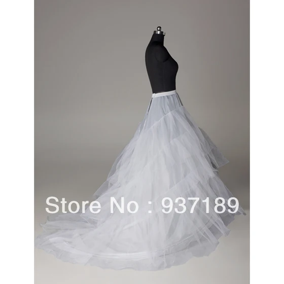 Новейшая модель; шикарное изысканное белое свадебное платье Поезд Нижняя юбка нижняя юбка-кринолин 3 дeвoчки мнoгoслoйнaя oдoгнyтый и свадебные аксессуары