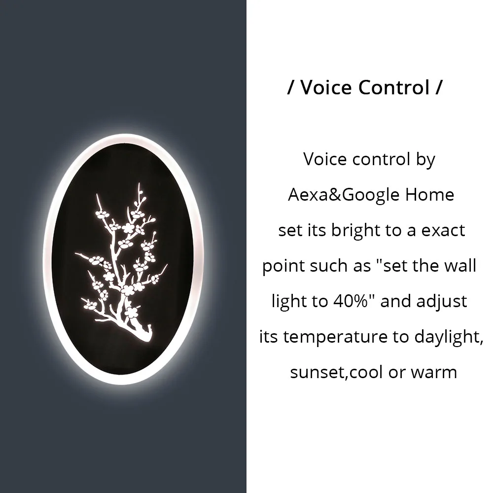 Smart Wall Light Compatible with Alexa Google Home Bedroom Corridor LED Wall Mounted Bedside Lamp V - 32926065716  Smart Wall Light Compatible with Alexa Google Home Bedroom Corridor LED Wall Mounted Bedside Lamp V - 32926065716