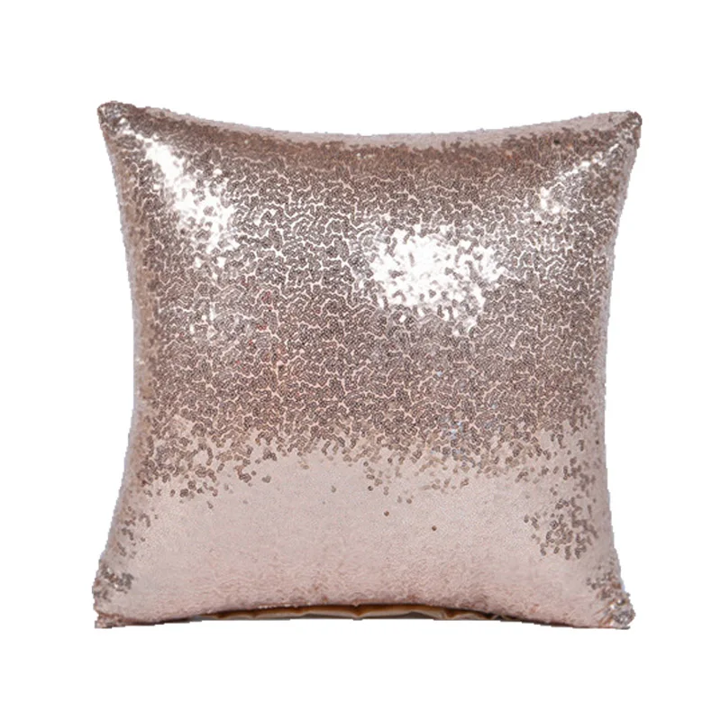Pink Silver Sequins Pillow Cover Cases Home Sofa Cushion Covers Decor Children 