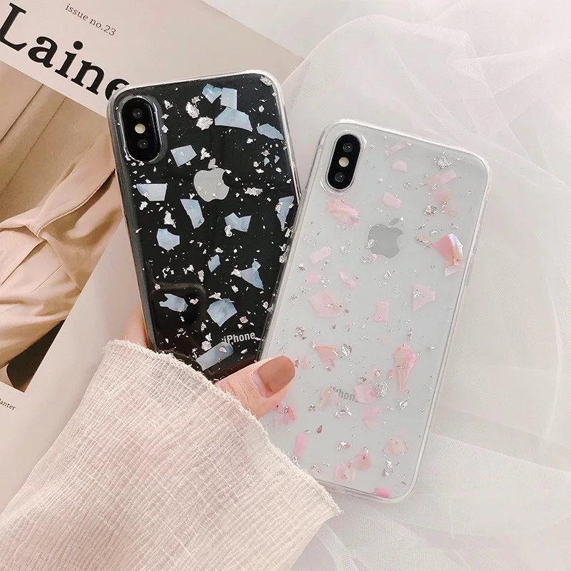 Tin foil shell soft shell phone case for iPhone 6 8 6p 7p 8p Stylish simplicity phone case for iPhone X XS  XR MAX TUP anti-fall