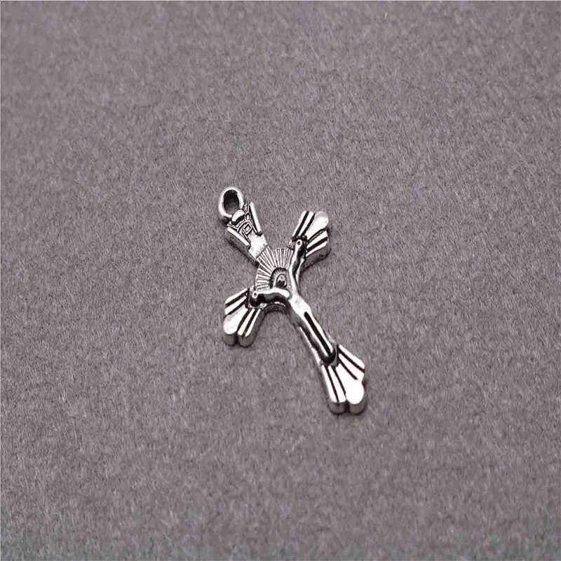 100 шт., из католической универсальной мини-перекрещенной медали. Ожерелье с крестом из сплава - Окраска металла: D0436