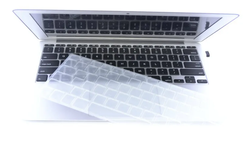 Люминесцентные флуоресценции Цвет силиконовая клавиатура для ноутбука кожи Защитная крышка пленка для Apple MacBook Pro Air Retina 13 15 17 - Цвет: Прозрачный