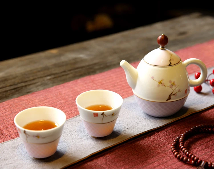PINNY расписанные вручную Ретро чайные горшки высокого качества белый фарфоровый чайник китайский чайный набор кунг-фу винтажный керамический чайник