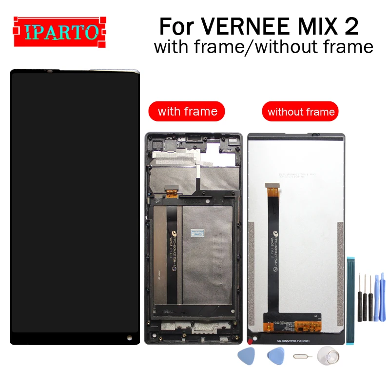 

VERNEE MIX 2 LCD Display+Touch Screen Digitizer +Frame Assembly 100% Original New LCD+Touch Digitizer for MIX 2
