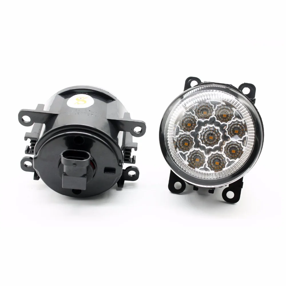 2pcs Car Styling Round Front Bumper LED Fog Lights DRL Daytime Running