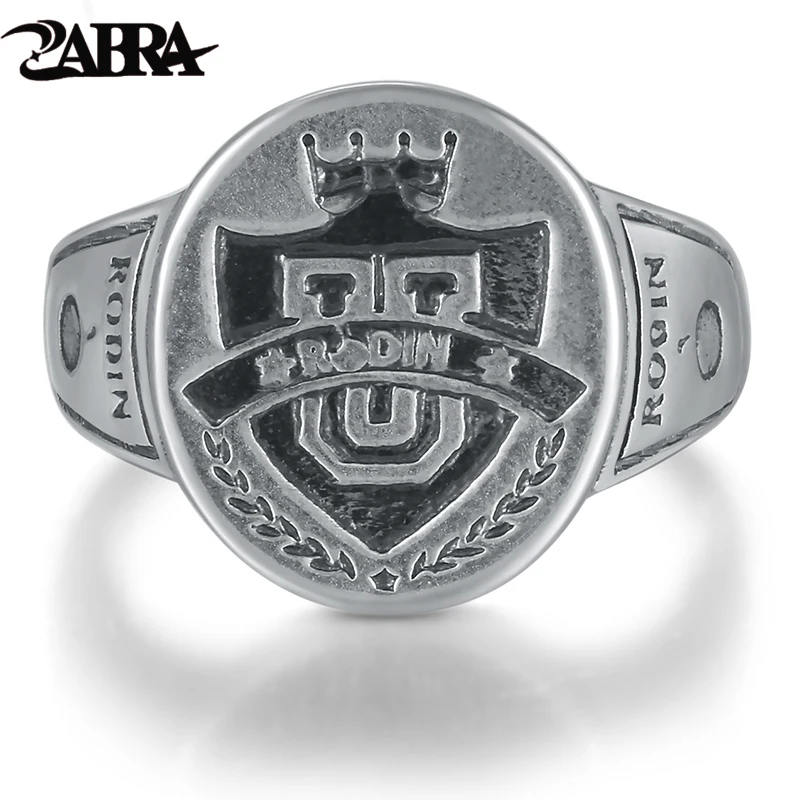 

ZABRA Solid 925 Sterling Silver Soldier Armband Crown Ring Mens Adjustable Vintage Punk Rock Handmade Jewelry Aneis De Prata 925