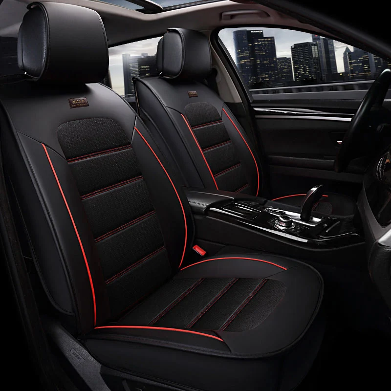 2018 car Leather Car Seat Cover For Audi a3 a4 b6 b8 a6 a5 q7 beige red