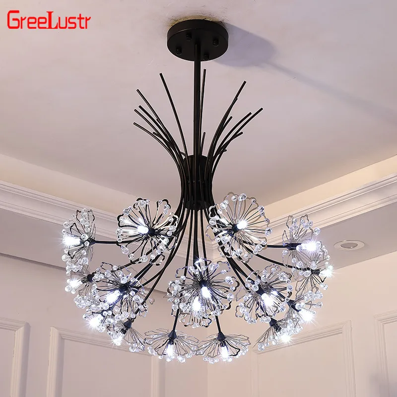 

Sepcial Design Crystal Pendant Lighting Fixture G4 Led Flower Hanglamp for Living Room Shop Loft Art Decor Dandelion Lustres