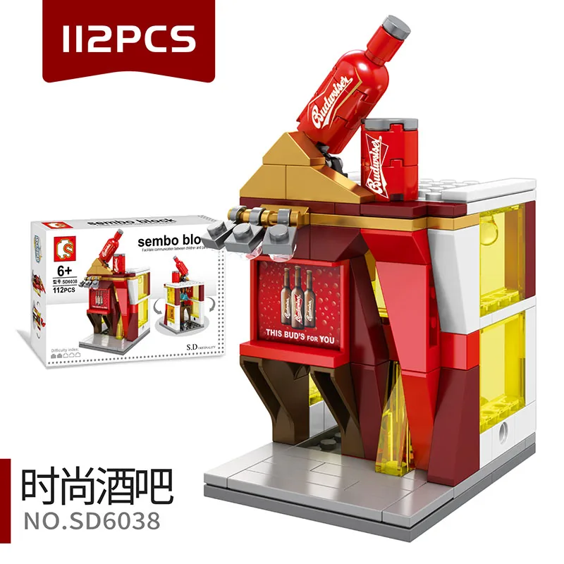 Hot City Series Mini Street Model Shop is compatible with Mini Toy Shoe Shop A Fashion Bar Jewelry Shop Building Block Toys 16+ Hot City Series Mini Street Model Shop is compatible with Mini Toy Shoe Shop A Fashion Bar Jewelry Shop Building Block Toys 16+