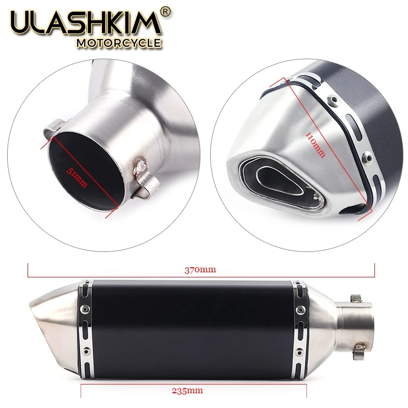 Motorcycle Full Exhaust Muffler Escape System Slip On For suzuki GSR400 GSR600 BK400 BK600 GSR BK 400 600 Modified Link Pipe