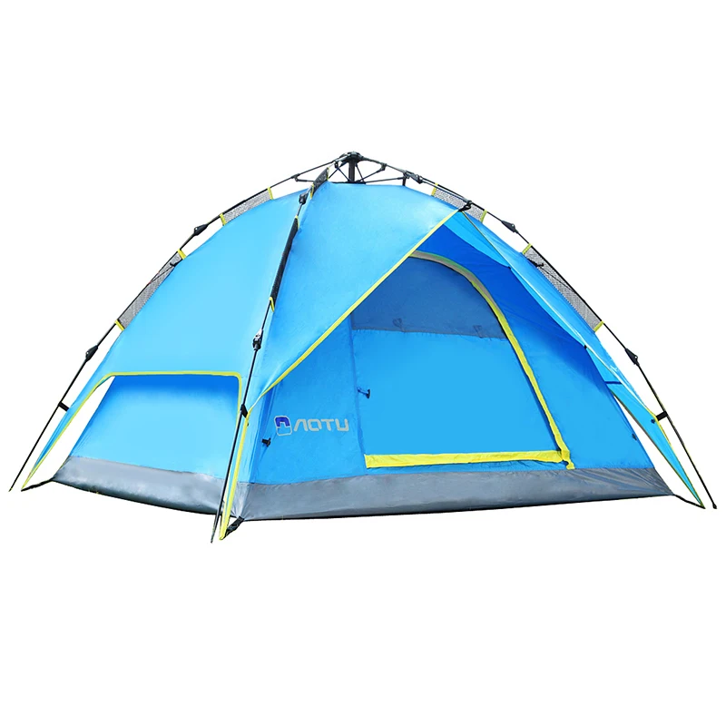 

Outdoor 3~4 Persons Dual Layers Automatic Open Camping Tent Instant Pop Up Open Anti UV Waterproof Fishing Hunting Tourism Tent