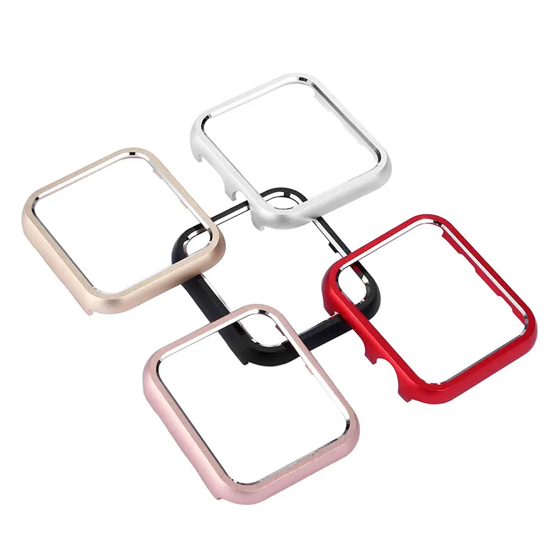 Bright aluminum shell Metal Alloy Protector Cover Case Perfect Fit for Apple Watch Series 3 2 1 38 42mm for iWatch Frame color