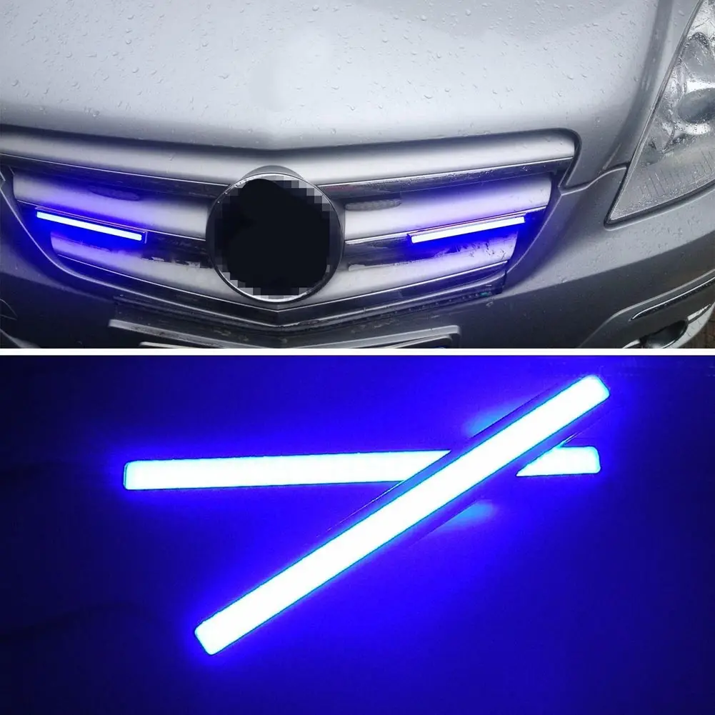 2 Pcs 17 CENTIMETRI Universale COB HA CONDOTTO La Striscia Auto di Giorno Corsa e Jogging Lampada Della Nebbia DRL di Guida Luce di Striscia Flessibile ha condotto la striscia /impermeabile 10-16 V