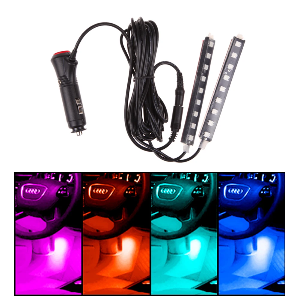 Buy 12V Car LED Strip Light LED 4 Color Car Decorative