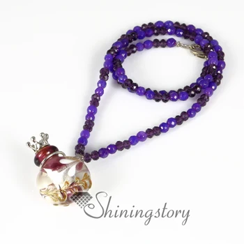 

round foil aromatherapy necklace wholesale murano glass vintage perfume bottle necklace diffusers essential oil diffuser