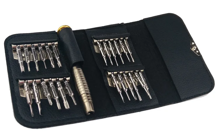

Leather Case 25 In 1 Torx Screwdriver Set Mobile Phone Repair Tool Kit Multitool Hand Tools For Iphone Watch Tablet PC 2019 New