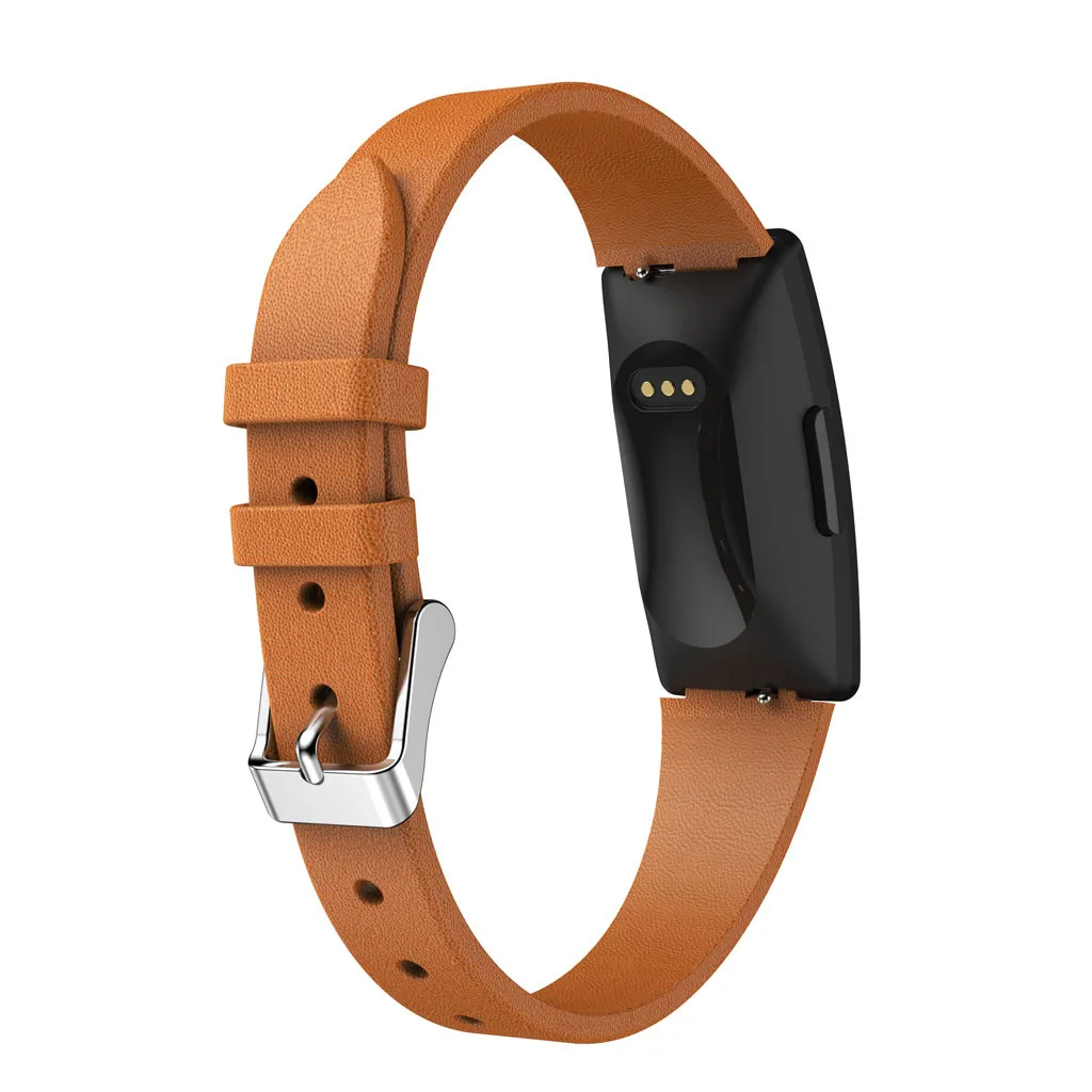 Роскошные кожаные ремешки Сменные аксессуары браслеты ремни для Fitbit Inspire/Inspire HR - Цвет: BW