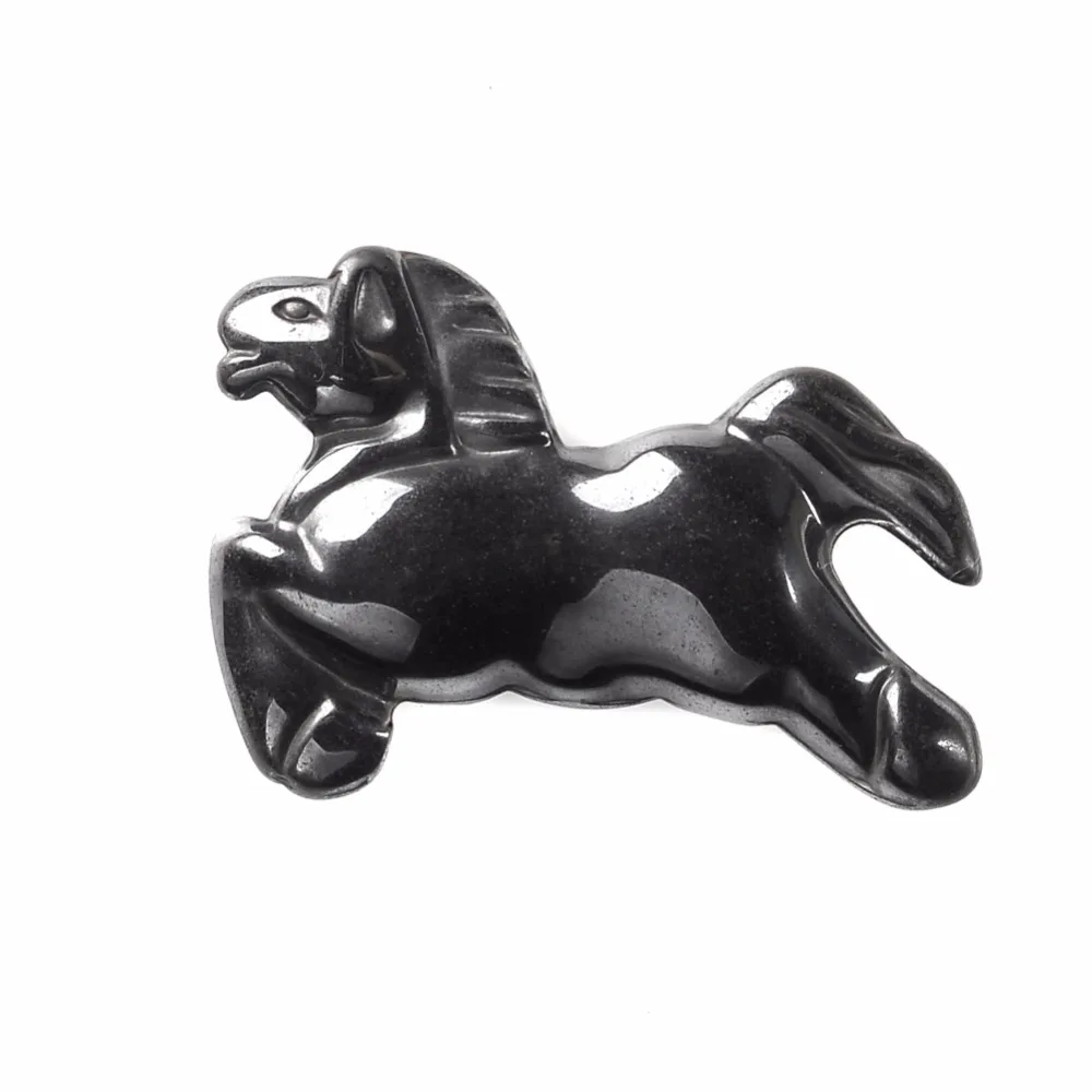 

Fashion jewelry natural stone hematite horse pendant 40*28mm non-magnetic beads DIY necklace accessories women's men's clothin