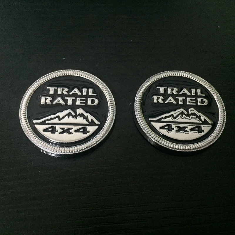 2 шт 3D Trail Rated 4x4 эмблема на крыло сторона тела сзади наклейки подходят для Jeep красный/серебристый