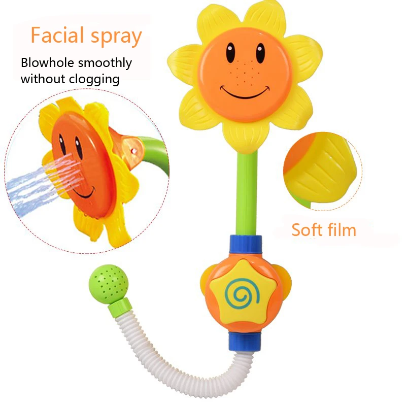 Kids Baby Shower Bath toys Cute sunflower Waterwheel Toys Baby Faucet Bathing Water Spraying Tool Wheel Type Dabbling Toy No box Kids Baby Shower Bath toys Cute sunflower Waterwheel Toys Baby Faucet Bathing Water Spraying Tool Wheel Type Dabbling Toy No box
