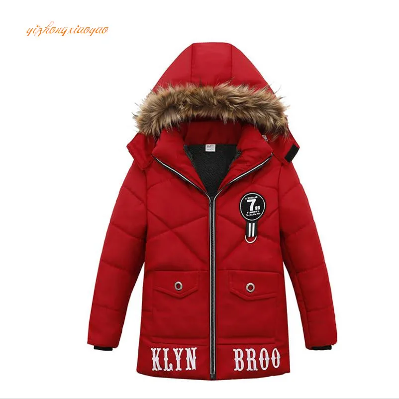 

2018Children's Winter Down Jacket Boys Hooded Cotton Wear Snow Warm Jacket Coat For Baby Boy 3 -5years Kids Overcoat Clothing