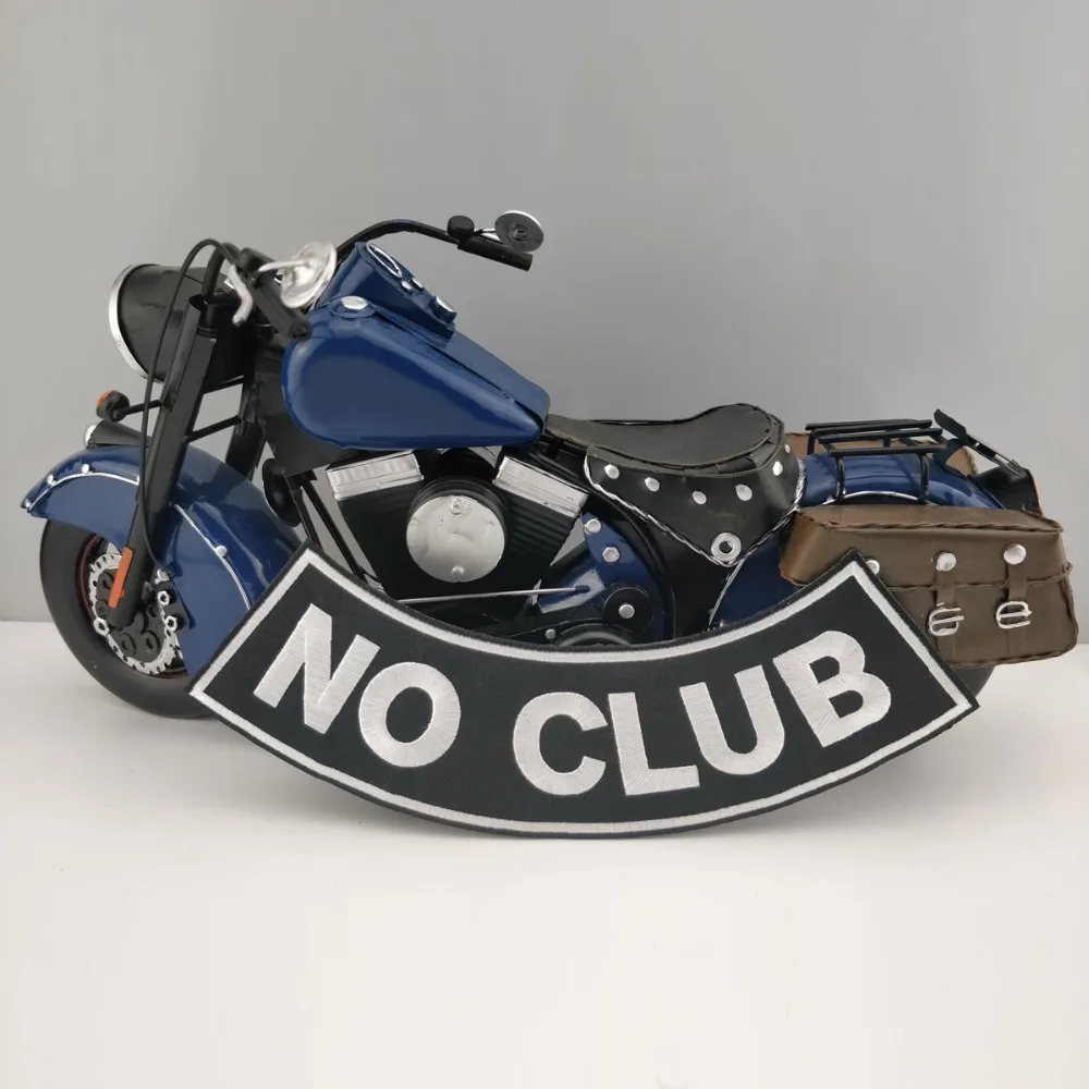 No club embroidery iron on biker patch back of vest jacket applique custom design clothing stickers free shipping (3)